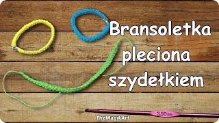 Pleciona bransoletka na szydełku [upl. by Quickman223]