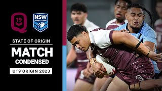 U19s State of Origin  QLD Maroons v NSW Blues  Match Condensed  NRL [upl. by Ynffit263]