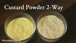 2 way Custard Powder  3 Ingredient Custard Powder Recipe [upl. by Adnahcal]