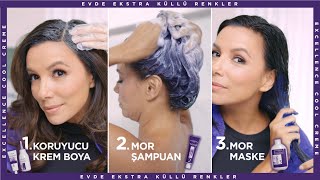 Evde Ekstra Küllü Saç Boyama  LOréal Paris Excellence Cool Creme [upl. by Nosyrb]