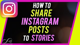 How to Share Instagram Posts to Story [upl. by Susette202]