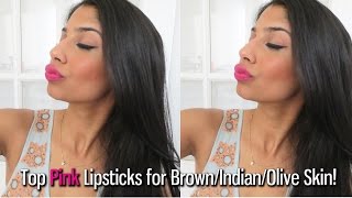 Top 11 Pink Lipsticks for IndianBrownOlive Skin [upl. by Kaltman]