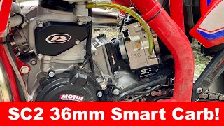 Does the SC2 36mm Smart Carb Work 1st Ride Test  2020 Beta 300RR [upl. by Madison610]