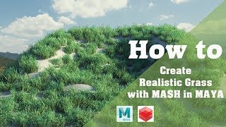 How To Create Realistic Grass With MASH in Maya [upl. by Einama]