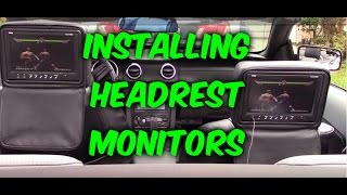 HOW TO INSTALL amp WIRING HEADREST MONITORS TO DVD PLAYER  GAME SYSTEM [upl. by Millian]