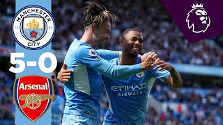 HIGHLIGHTS  MAN CITY 50 ARSENAL  Torres Jesus Rodri Gundogan [upl. by Annor]