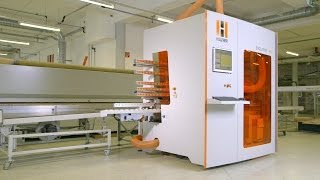 Vertikales CNC Bearbeitungszentrum  4seitiges Formatieren  HOLZHER EVOLUTION 7405 [upl. by Nayr]