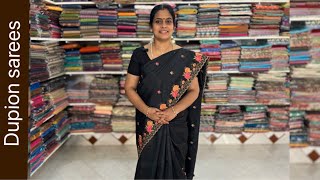 Dupion embroidery sarees Apavaranam  19 February 2025 [upl. by Suoicerp]