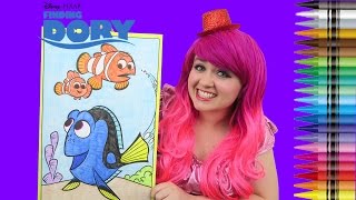 Coloring Dory Nemo amp Marlin Finding Dory GIANT Coloring Page  COLORING WITH KiMMi THE CLOWN [upl. by Florian]