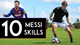 TOP 10 MESSI SKILLS to Beat Defenders [upl. by Eisinger]