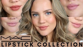 MAC Lipstick Collection  ALL wearable shades  Elanna Pecherle 2021 [upl. by Huff659]