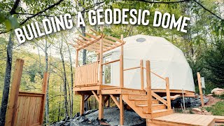 Building A Geodesic Dome  Luxury Glamping Dome [upl. by Ailuj931]