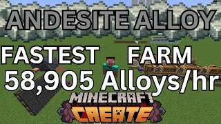 FASTEST ANDESITE ALLOY FARM  Minecraft Create Mod [upl. by Kamaria334]