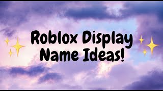 Display name ideas Roblox [upl. by Lamdin]