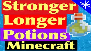 Minecraft How to make potions stronger and last longerTutorial Snowflakemcpe [upl. by Tibbetts711]