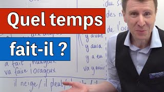 Météo FLE comment parler du temps quil fait [upl. by Byrom]