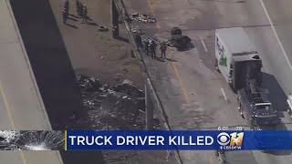 FedEx Truck Driver Killed After Crashing Over Highway In Dallas [upl. by Maloney862]