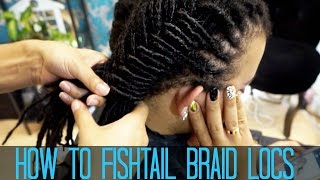 How to do a Fishtail Braid on LOCS [upl. by Pelage]