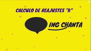 COMO CALCULAR LOS REAJUSTES “K” DE UNA LIQUIDACIÓN FINAL DE OBRA 15 ING CHANTA 2020 [upl. by Lala]