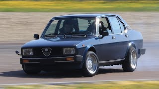 Alfa Romeo Alfetta 20  The Italian Pride Engine amp Drifting [upl. by Amluz]