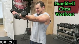 Intense 5 Minute Dumbbell Chest Workout [upl. by Rior]