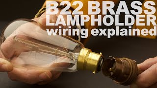 How to wire a 220240V Bayonet B22 lamp holder [upl. by Anhoj]