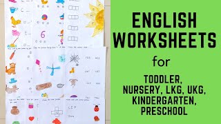 Daily Practice English Worksheets for Toddler Nursery LKG UKG Kindergarten Preschool  4 [upl. by Llehsam600]