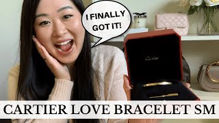 CARTIER LOVE BRACELET SM SMALLTHIN VERSION  REVIEW UNBOXING HOW IT WORKS PROS amp CONS [upl. by Beitch805]