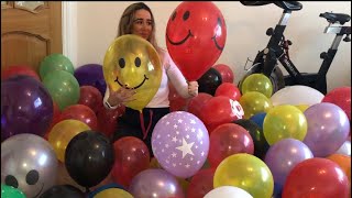 BLOWING UP 100 different themed balloons [upl. by Idnod]