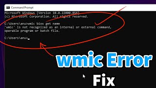 How to fix FIX wmic is not recognized as an internal or external command [upl. by Benedix]