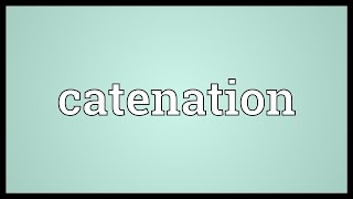 Catenation Meaning [upl. by Farman]