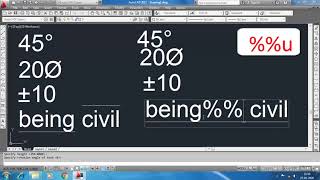 Text Symbols and Special Characters in AutoCAD [upl. by Fayth]