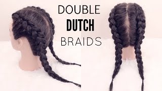 How To Double Dutch Braid  Hair Tutorial [upl. by Euqenimod990]