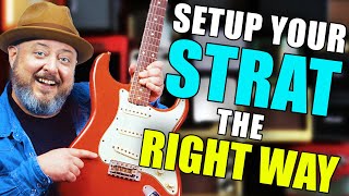 How to Setup Your GUITAR for Beginners Strat Edition [upl. by Arobed]