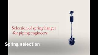 How to select spring hanger  for piping engineers [upl. by Druci]