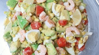 Salade Avocat Crevette  Shrimp Avocado Salad [upl. by Bartolemo]