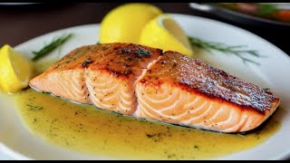 Perfect Pan Seared Salmon WithLemon Butter Sauce In 10 Minutes Easy Salmon Recipe [upl. by Virgie742]