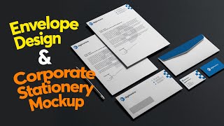 How to Create Envelope Design in Illustrator  How to use Branding Mockups [upl. by Alexandria]