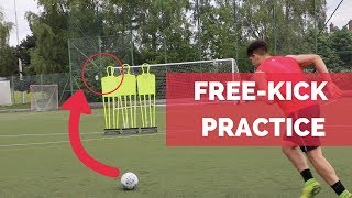 How to take a free kick from centreright  Soccer free kick technique [upl. by Howlond933]