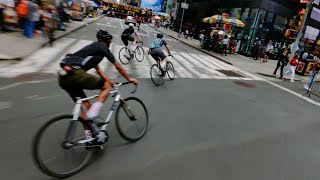 2021 Bombing Down Broadway  Bike Race [upl. by Yelahs758]