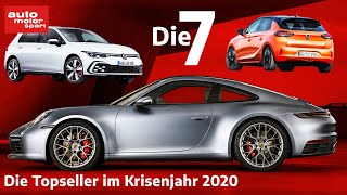 Verkaufskönige 2020 Die 7 LieblingsAutos der Deutschen  auto motor und sport [upl. by Eiram]