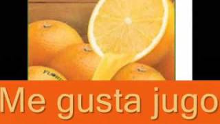 Jugo de naranja  Spanish food vocabulary song [upl. by Howarth]