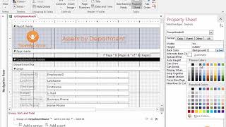 Create a Report in Design View in Access 2016 [upl. by Zedekiah]