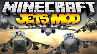 Minecraft JETS Fighter Jets Harriers Missiles Mini Guns amp MORE  Mod Showcase [upl. by Ronoel]