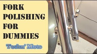 Aluminum Fork Polishing for Dummies  Techn Moto [upl. by Hansen405]