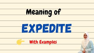 Daily vocabulary  Expedite Meaning  Vocabgram [upl. by Anial]