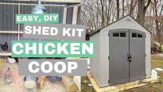 DIY Chicken Coop from a Resin Shed Kit [upl. by Manlove437]