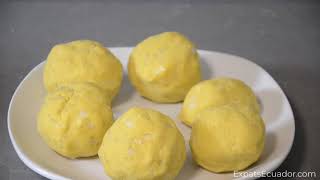 Bolon de Verde Fried Plantain Balls Recipe Vegetarian Friendly [upl. by Adnovad]