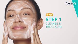 Simple Routine for Acne Prone Skin  Cerave [upl. by Elyrad]