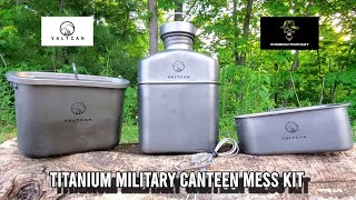 Valtcan Titanium Military Canteen Mess Kit  UnboxingReview [upl. by Carmita]